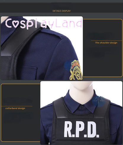 Leon Kennedy Resident 2 Cosplay Costume Set