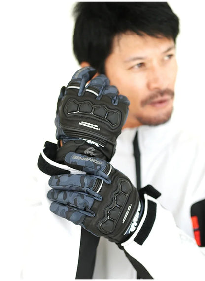 KOMINE GK-856 Windproof Sheepskin Moto Gloves