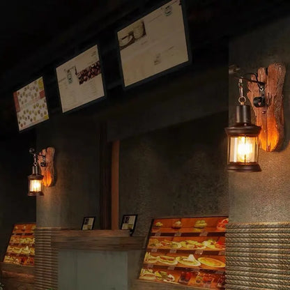 Wooden Wall Lamp for Living Room