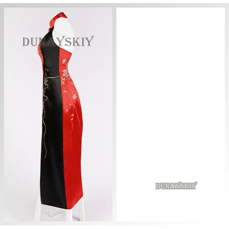Ada Wong Evil Cheongsam Cosplay Costume Set