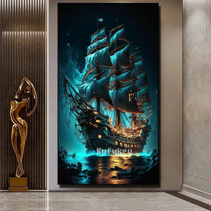 Pirate Boat Diamond Embroidery 5D Diamond Painting Art