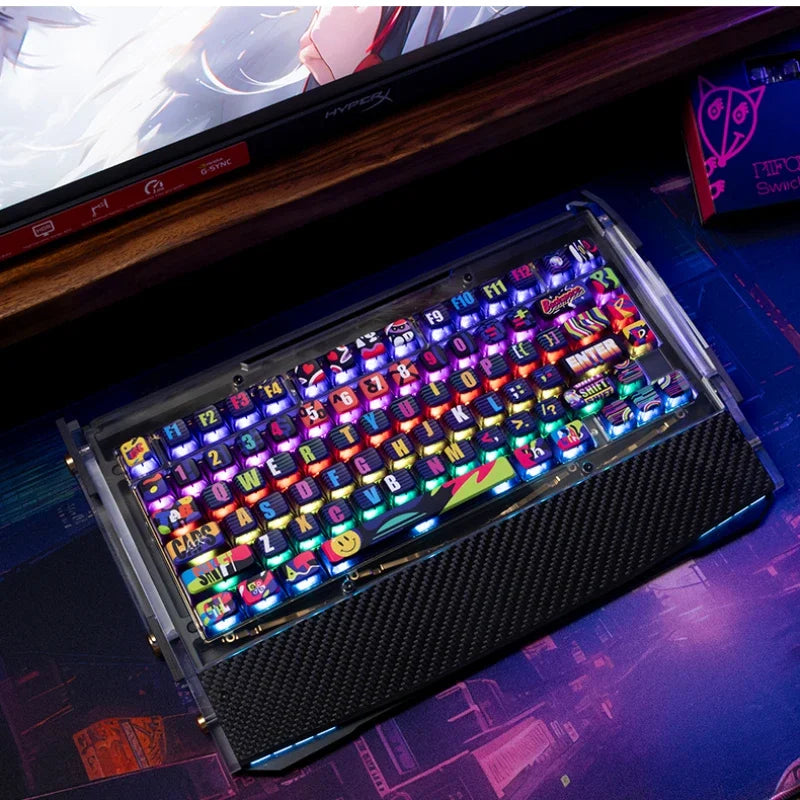 Original PIIFOX Neon Party Theme Transparent Keycap