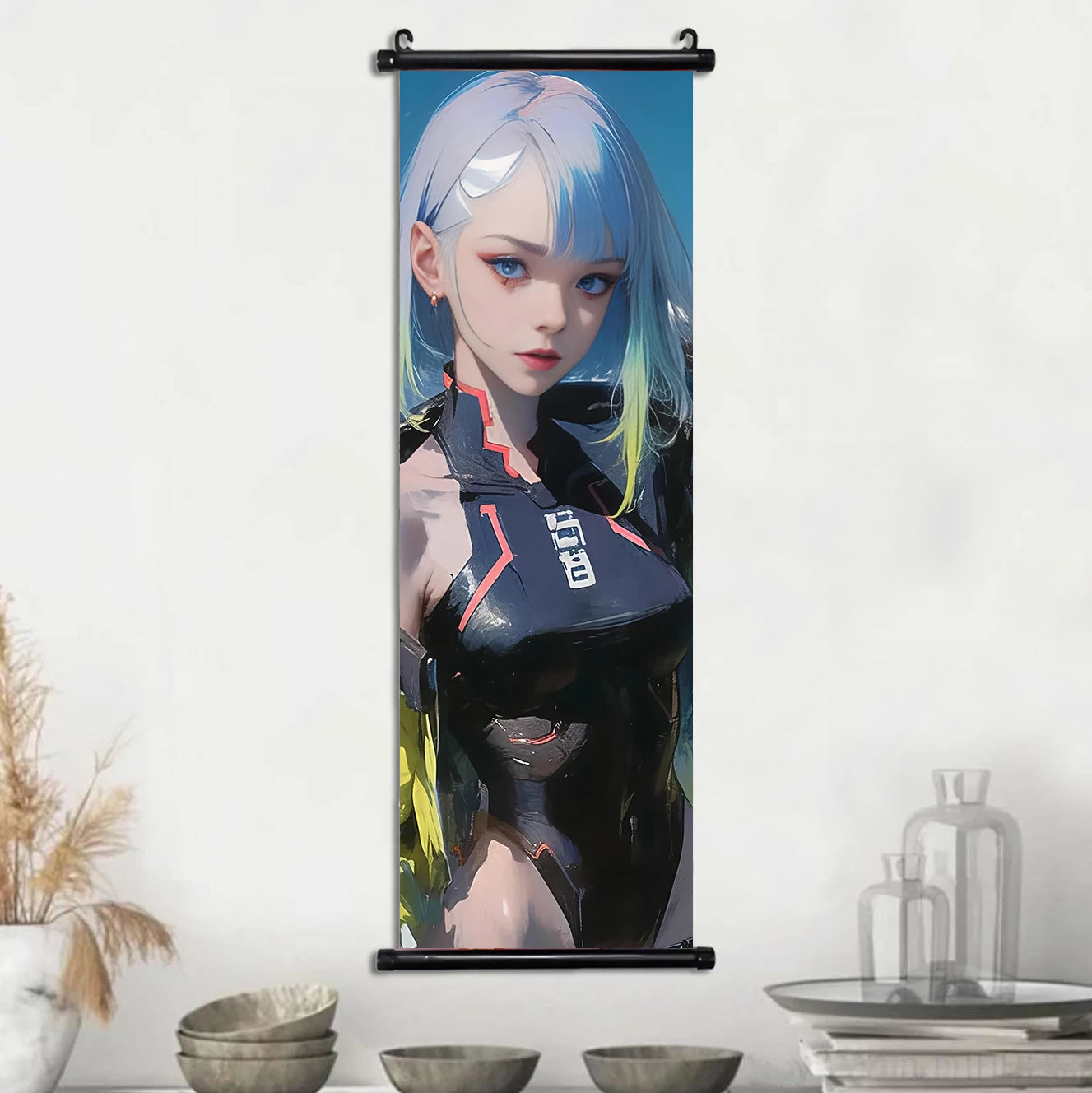 Cyberpunk Rebecca: Vibrant Wall Art