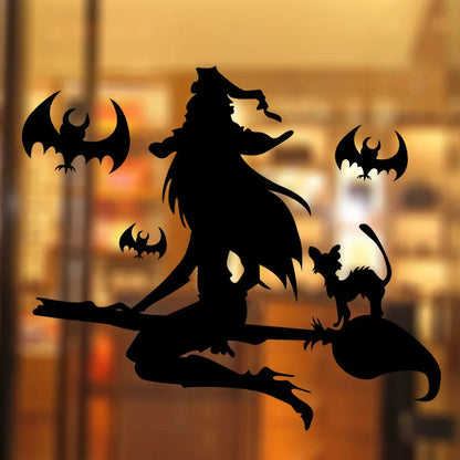 Spooky Cat & Bat Wall Stickers