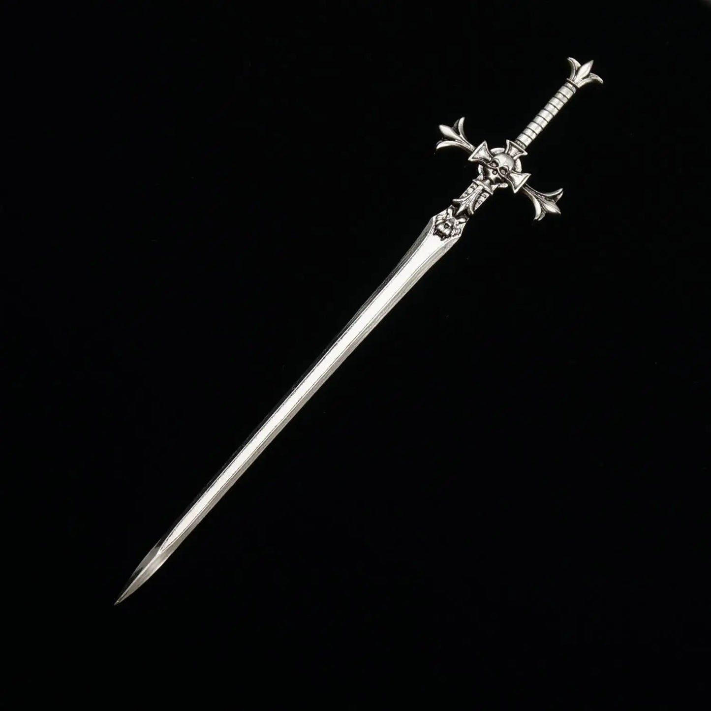 Skull & Moon sword - Unique Metal Hair Sticks