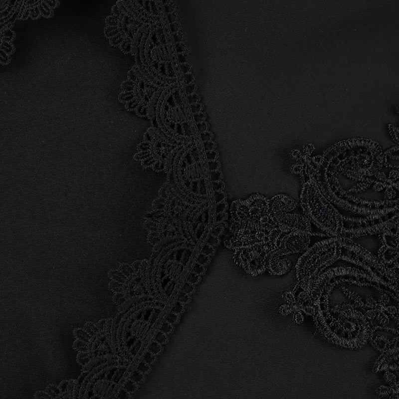 Gothic Velour Hooded Mini Dress