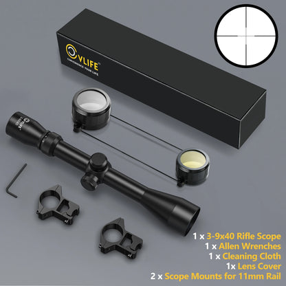 CVLIFE 3-9X40EG Multi-Coated Hunting Rifle Scope