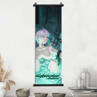 Cyberpunk Rebecca: Vibrant Wall Art