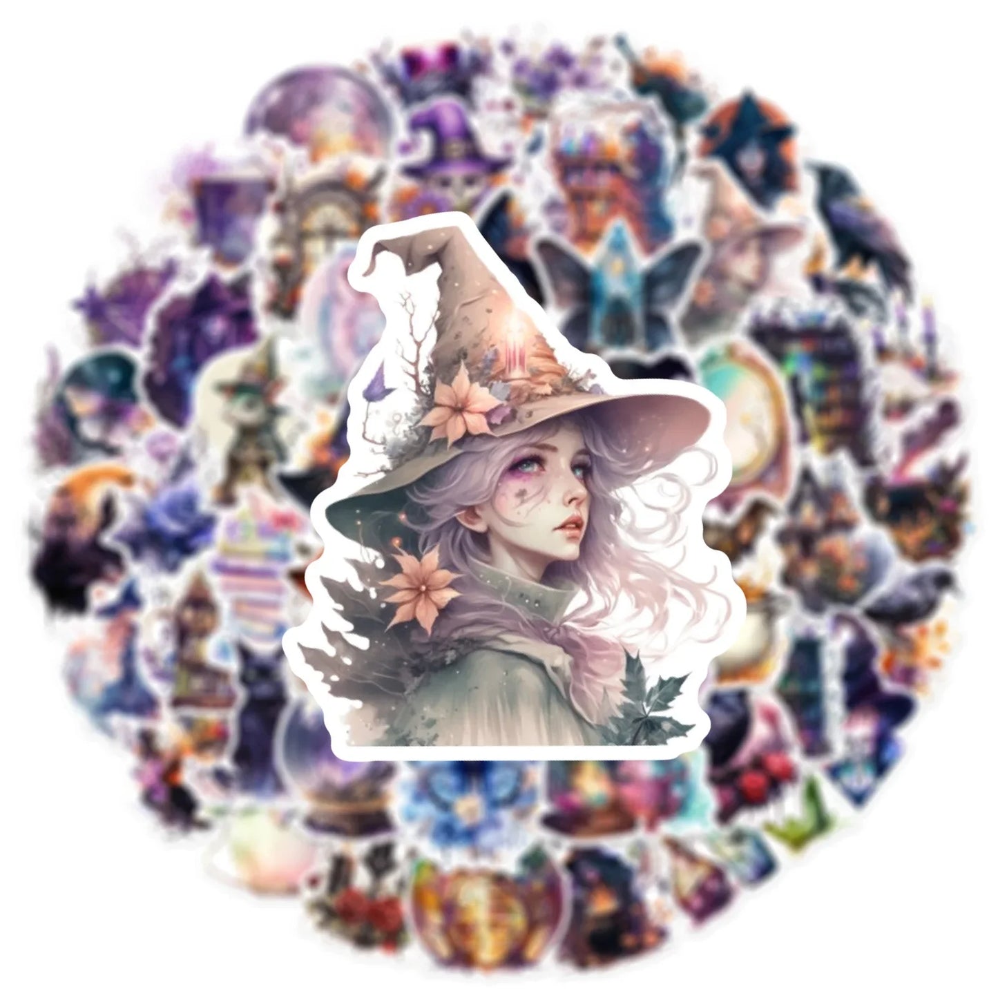 10/50pcs Cool Magic Witch Waterproof Sticker
