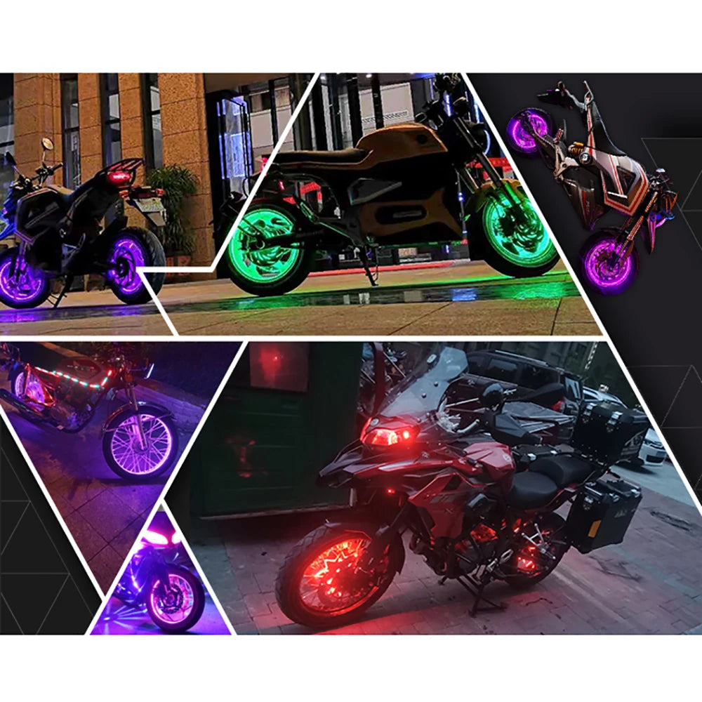 MotoGlow Hub Light - Colorful LED Wheel Lamp