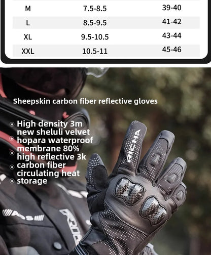 DURACOLD Reflective Sheepskin Riding Gloves