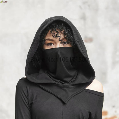 Enigmatic Gothic Cloak & Mask Ensemble