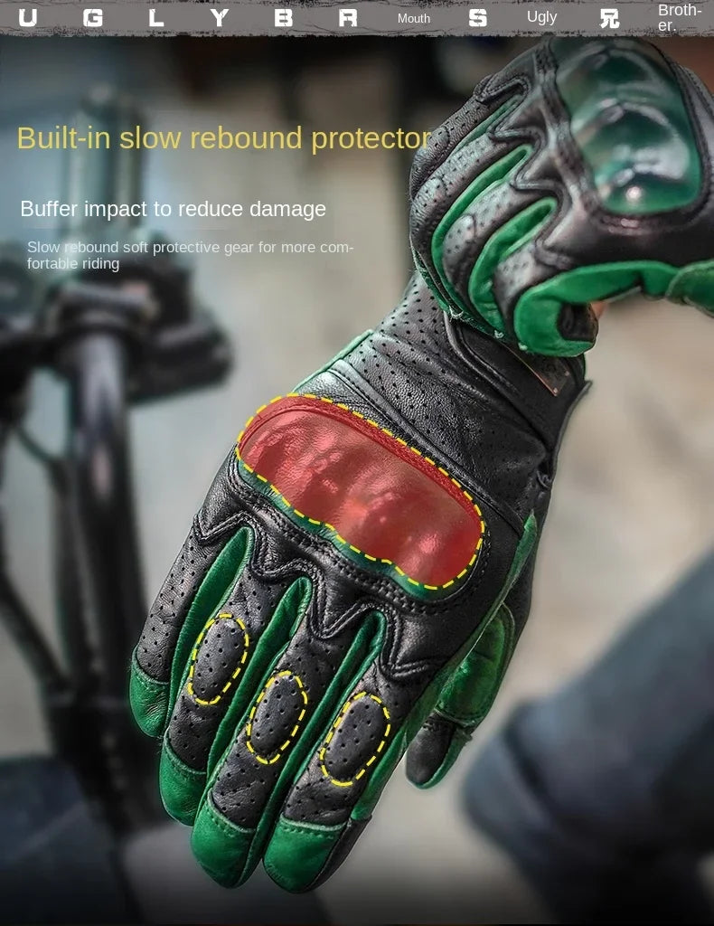 Retro Racer Touchscreen Gloves - Spring & Summer