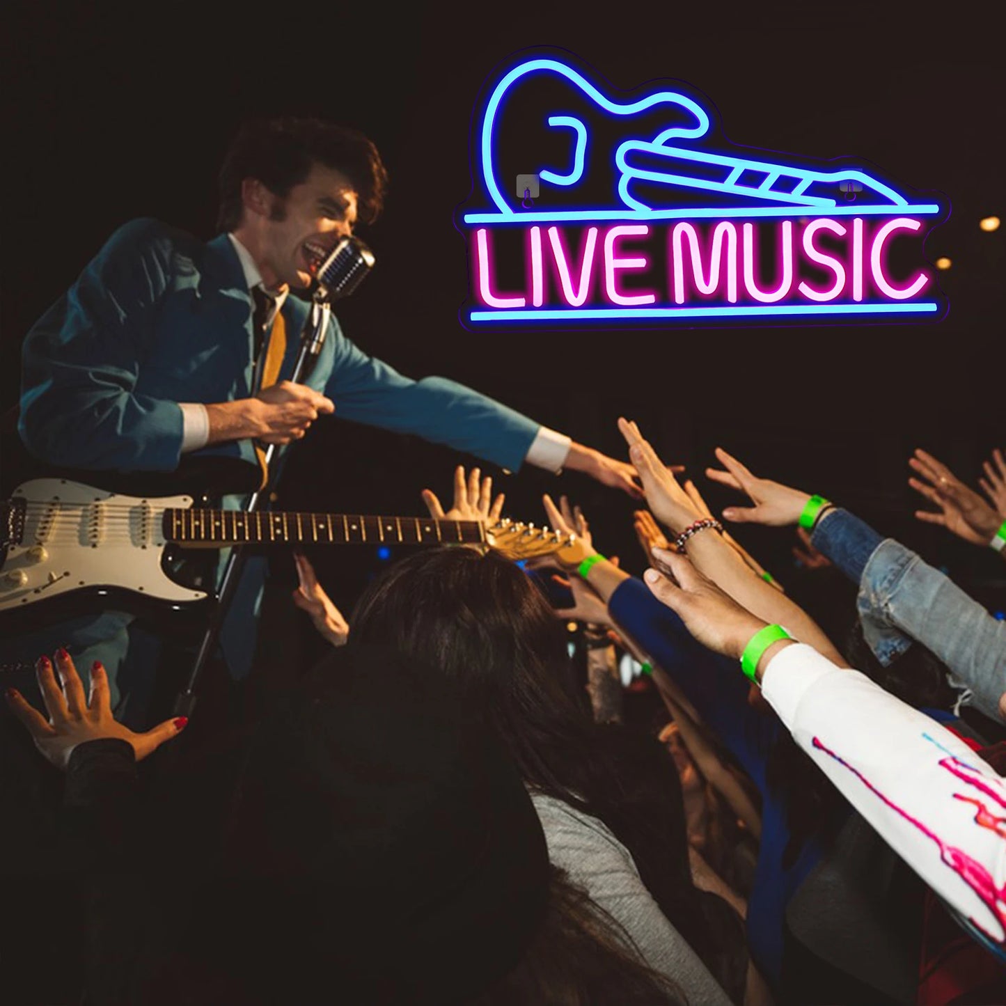 Electric Rock Vibes: LED Neon Art Sign