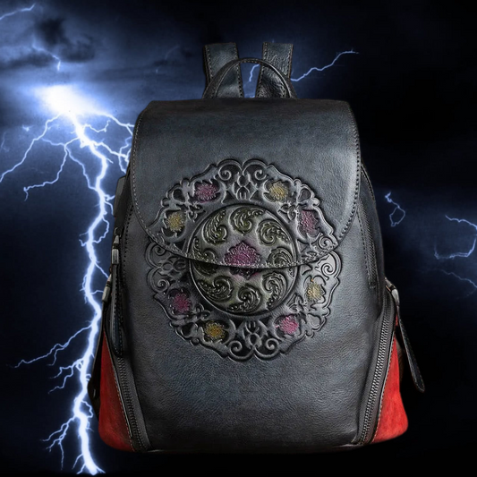 Backpack Retro Genuine Leather For Ladies