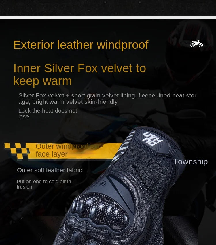 DUHAN W2 All-Weather Motorcycle Gloves Unisex