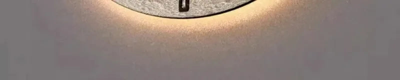 Celestial Sandstone Moon Clock & Light Decor