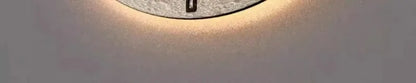 Celestial Sandstone Moon Clock & Light Decor