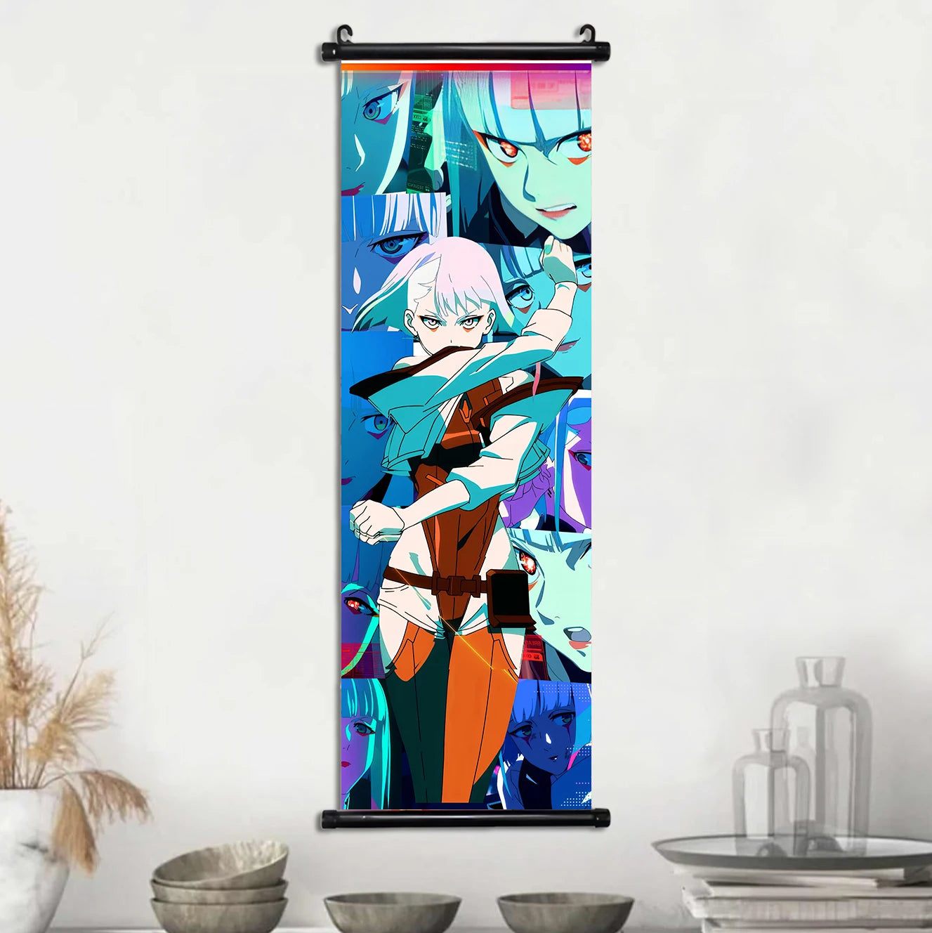 Cyberpunk Rebecca: Vibrant Wall Art