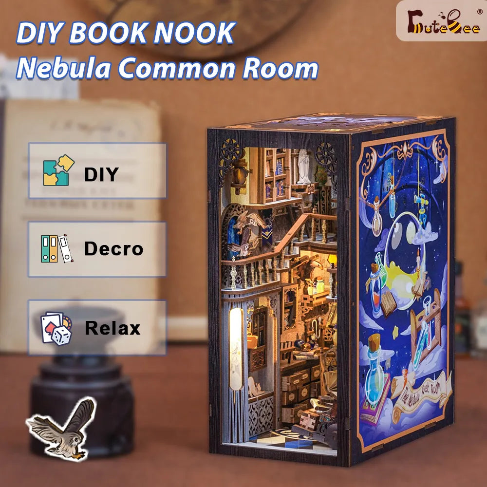 DIY Book Nook Miniature Nebula Common Room