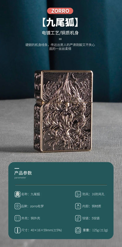 ZORRO Lux Fox Armor Kerosene Lighter Sculpture