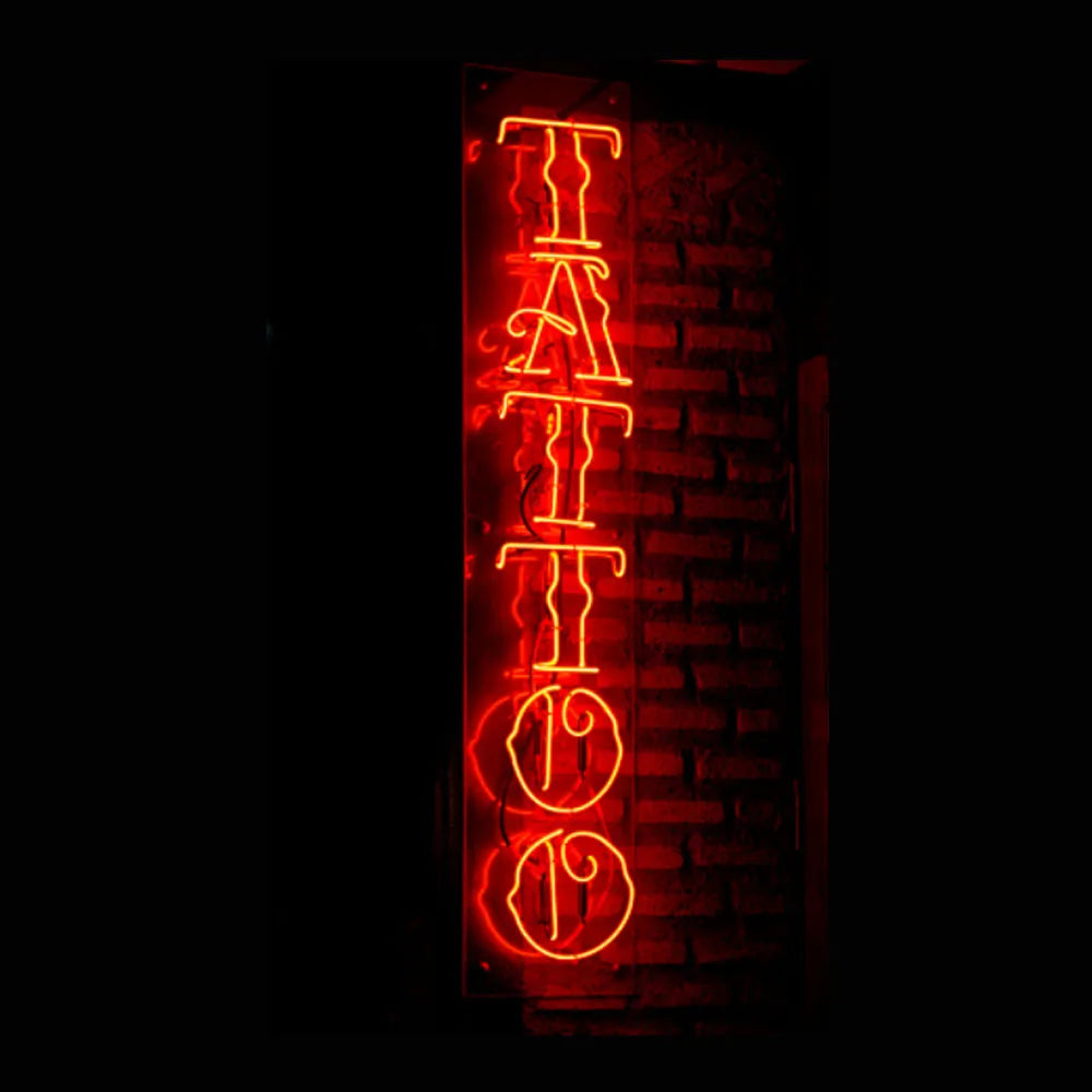 Custom Neon Tattoo Sign - Handmade Glass Light