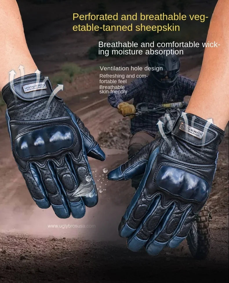Retro Racer Touchscreen Gloves - Spring & Summer