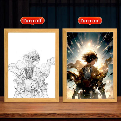 Anime Titan Glow Frame: LED Moonlight Decor