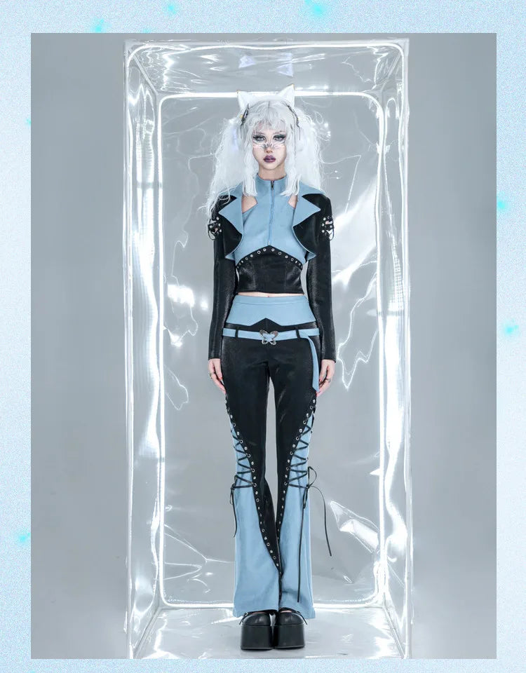 Mystic Charm: Y2K Noir Blazer for Enchanted Nights