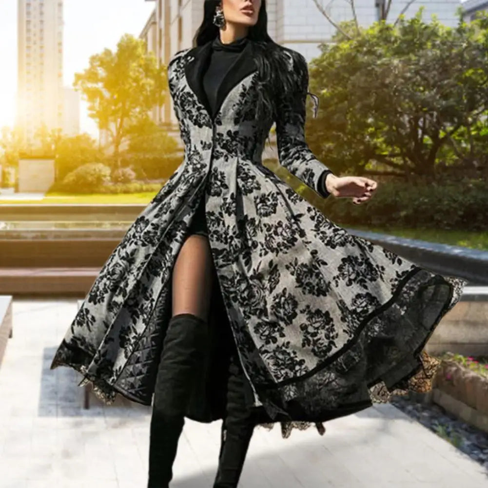 Enchanting Floral Lace A-Line Vintage Dress