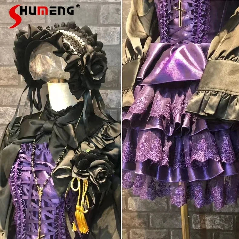Lace Elegance: Japanese Gothic Lolita Dress