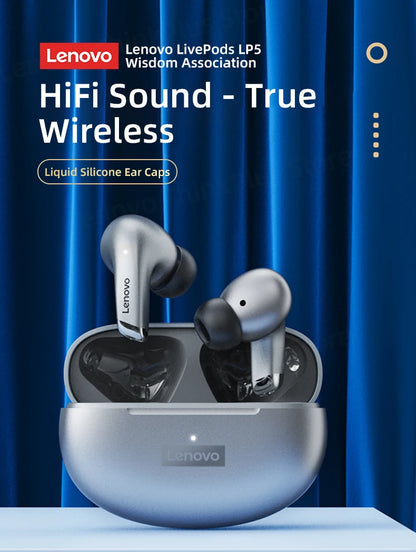 Lenovo LP5 Wireless HiFi Earbuds - Sports, Comfort, and Durability