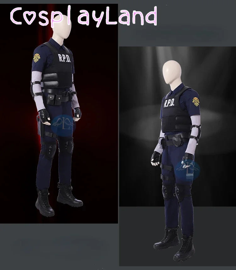 Leon Kennedy Resident 2 Cosplay Costume Set