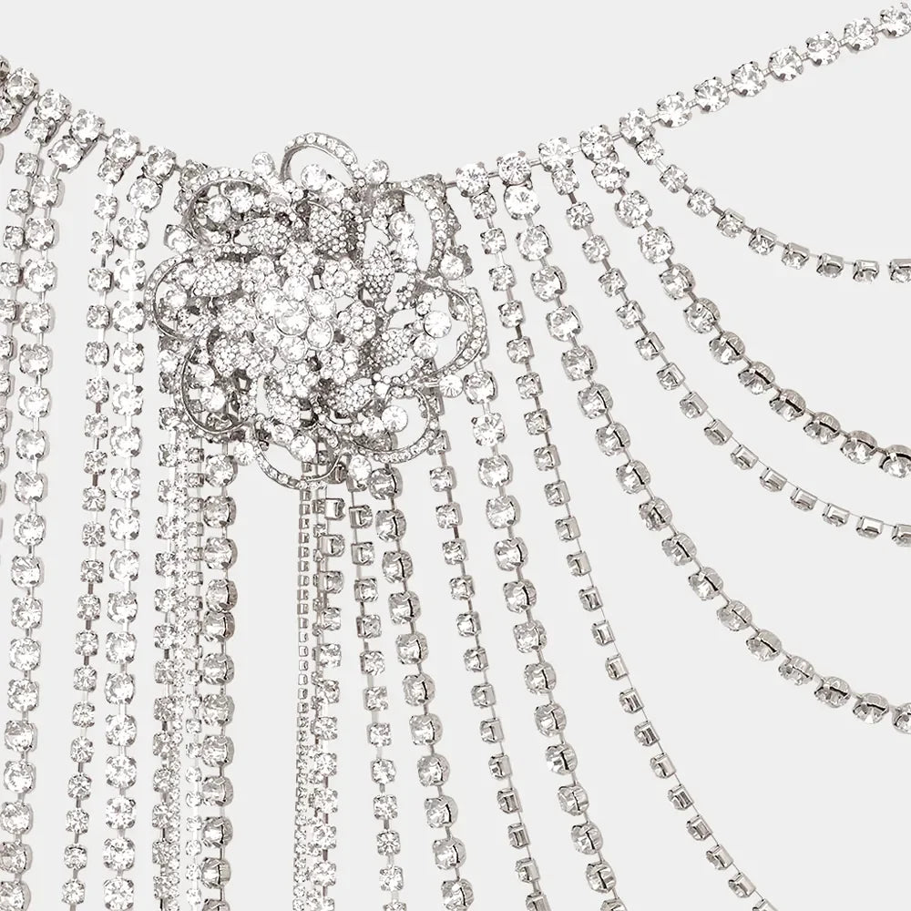 Bloom & Bling Tassel Skirt Body Chain Ensemble