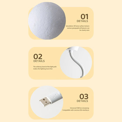 LunaGlow Voice-Controlled Night Light Lamp