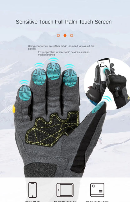 LOBOO Winter Touchscreen Heated Riding Gloves