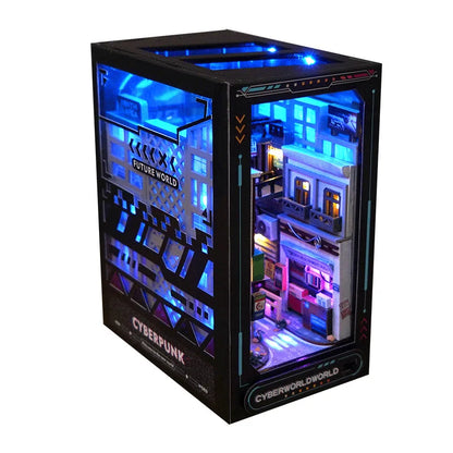 Cyberpunk DIY Book Nook Model Kit for Creative Room