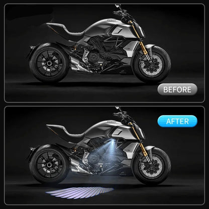 Angel Wing Glow: Motorcycle LED Projection Light
