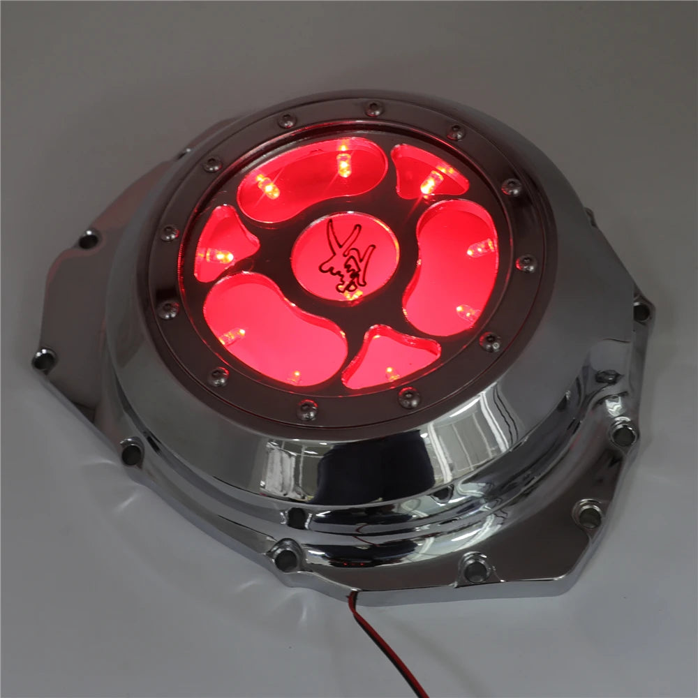 Suzuki GSX1300R Blue LED Clutch Cover - See-Through