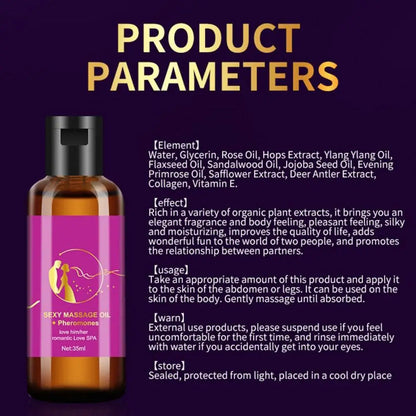 Romantic Rose Essence Massage Oil for Couples