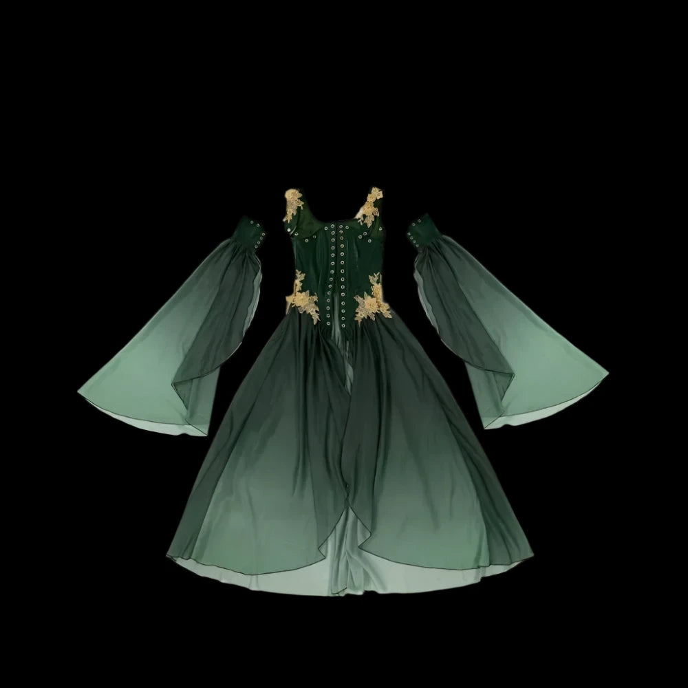 Meowcos Enchanted Green Elf Dress