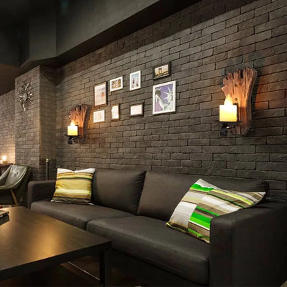 Wooden Wall Lamp for Living Room