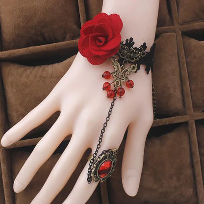 Vampire Lace Wrap Bracelet for Gothic Glam