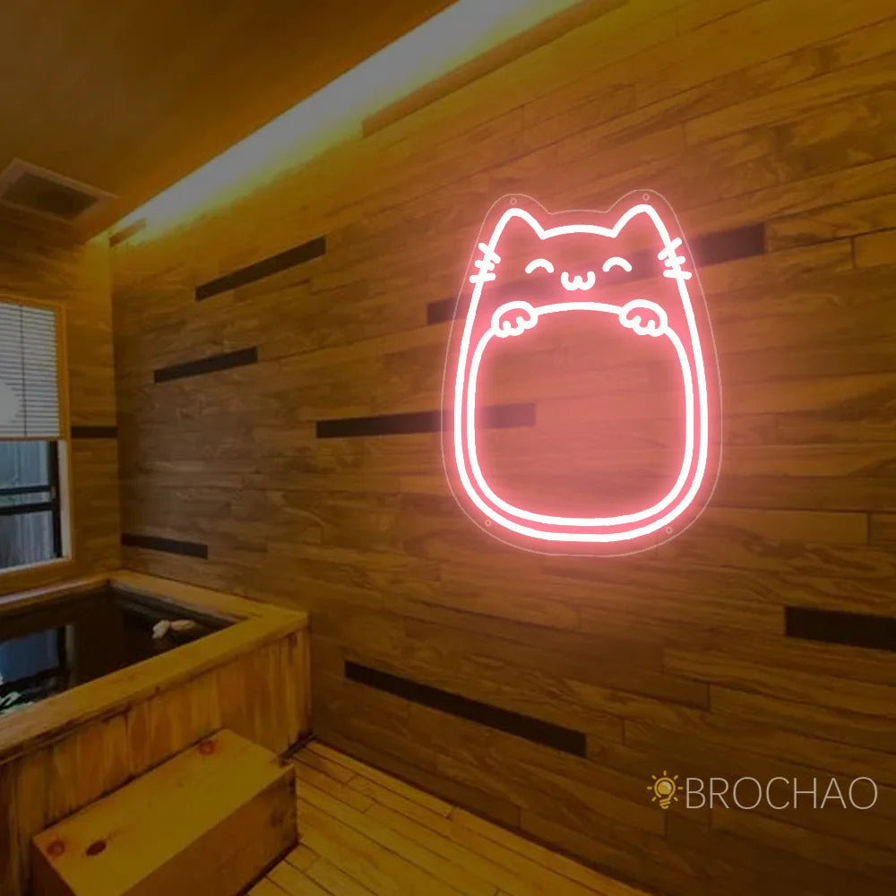 Neon Lights Lady Bathroom Decor