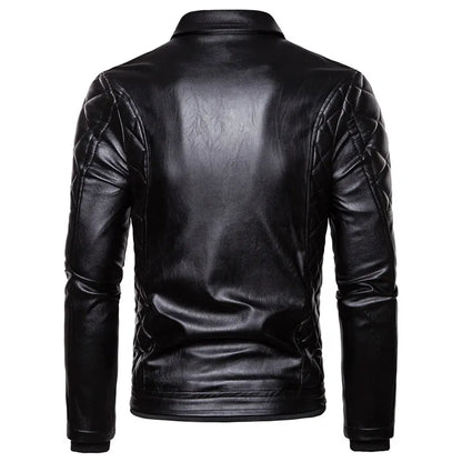 Leather Jacket Men Autumn