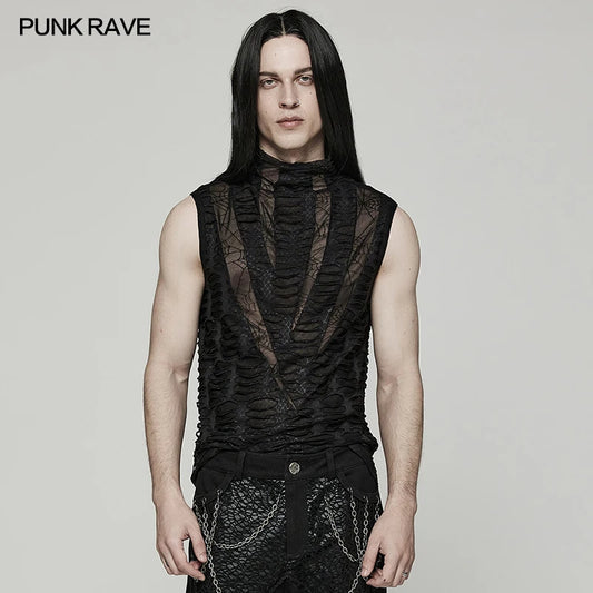 Sharp Tooth Asymmetric Vest for Men