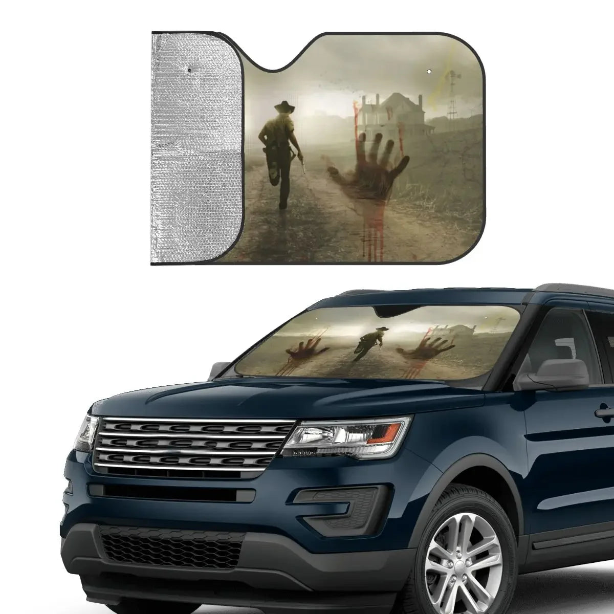 The Walking Dead Horror Windshield Sunshade