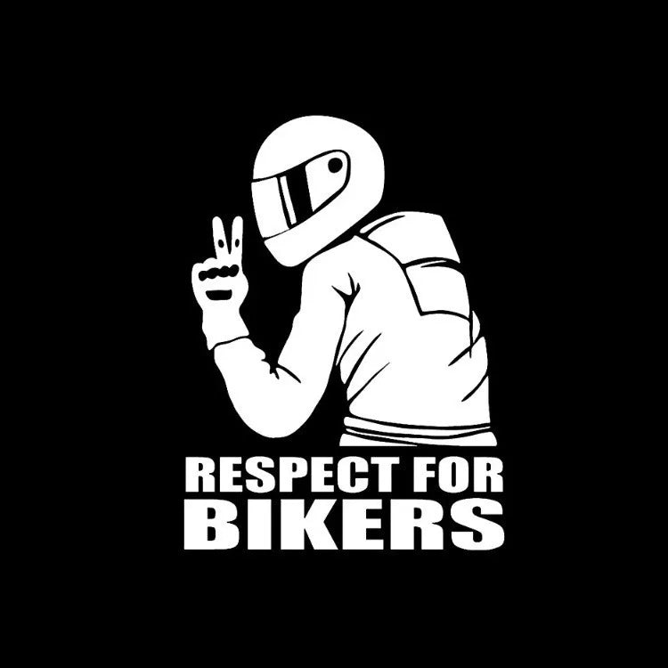 Respect Biker Sticker For Motorcycle Vinyl 3D