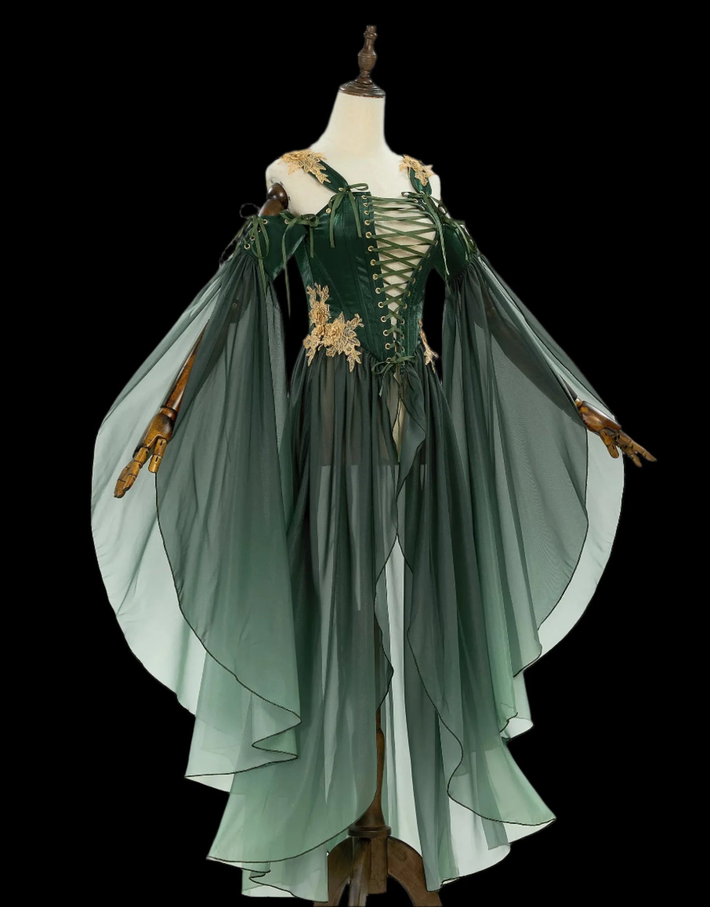 Meowcos Enchanted Green Elf Dress
