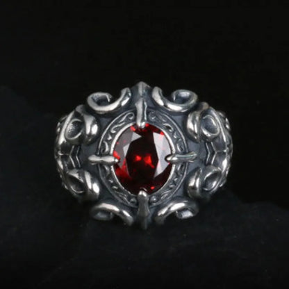Silver Gothic Red Zircon
